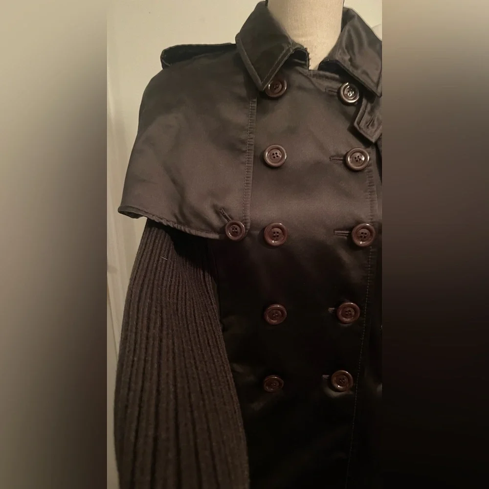 Moschino Black  Women's jacket with cape - Picture 5 of 8